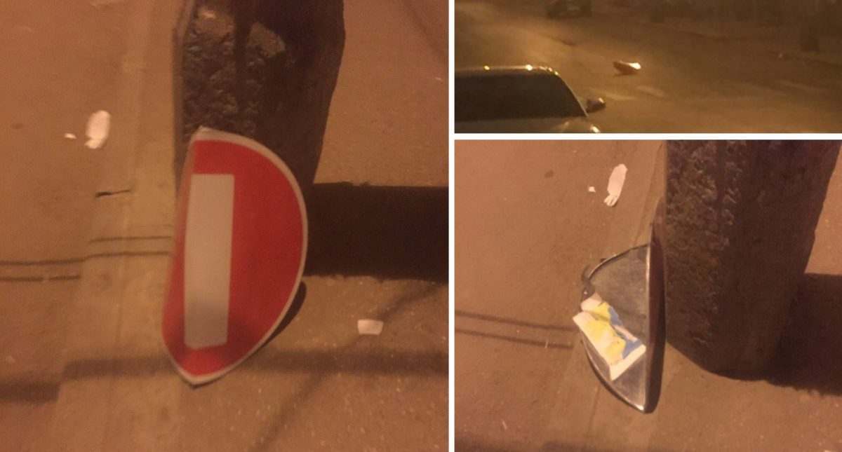 Новые дорожные знаки на Больших Исадах начали сбивать