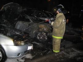 За ночь в Астрахани сгорели четыре машины