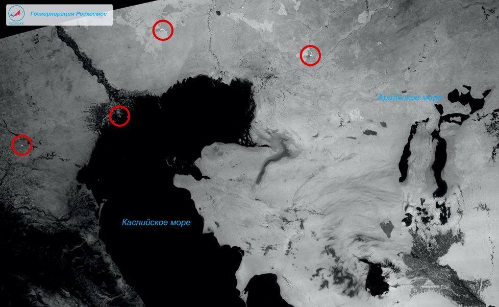 Пожары в Астраханской области попали на первое фото со спутника «Канопус»