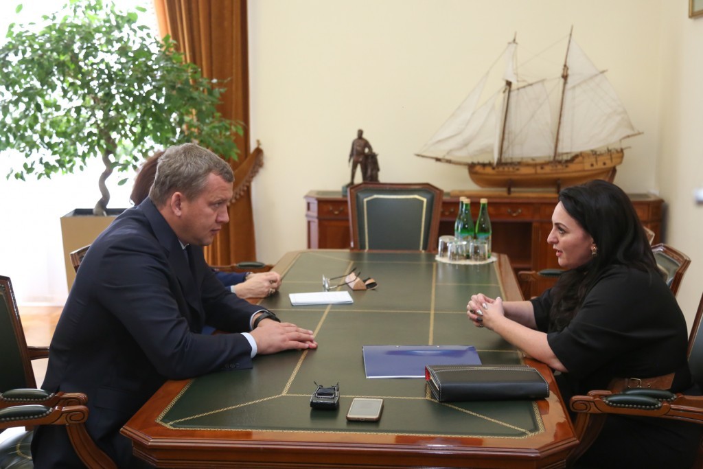 Врио губернатора Сергей Морозов встретился с главой Астрахани Аленой Губановой