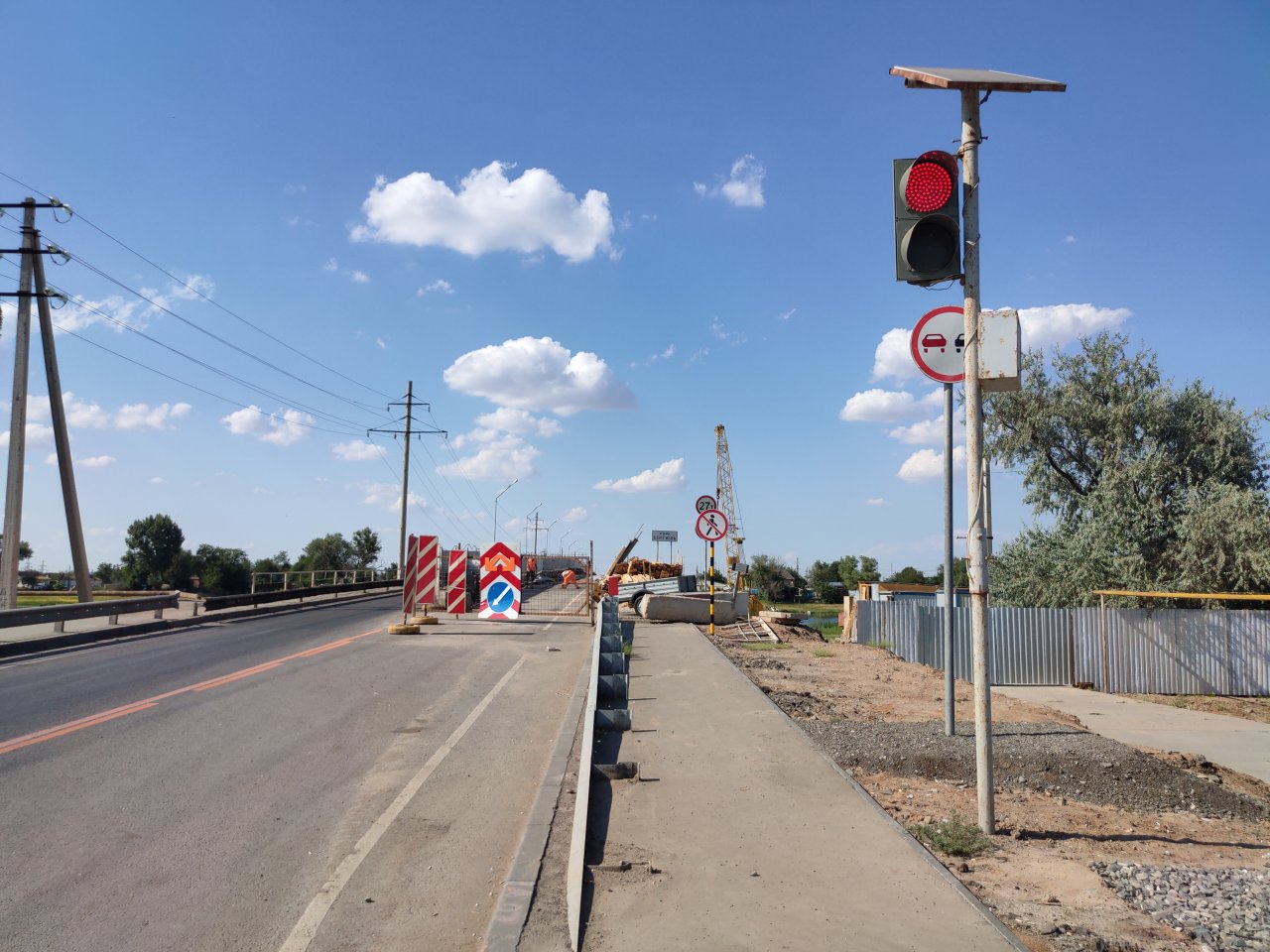 Мост в Красных Баррикадах наполовину отремонтирован
