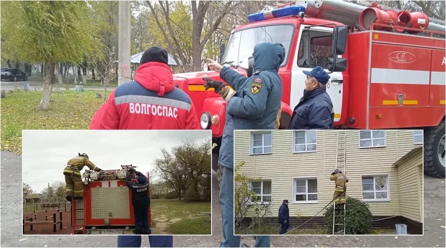 В пунктах временного размещения беженцев под Астраханью провели пожарные учения