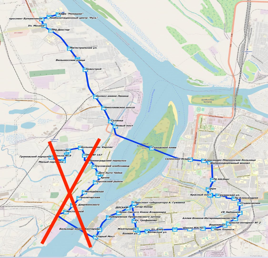 Схема маршрута М6