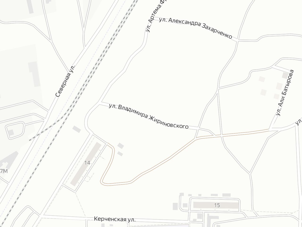 Улица Владимира Жириновского на карте