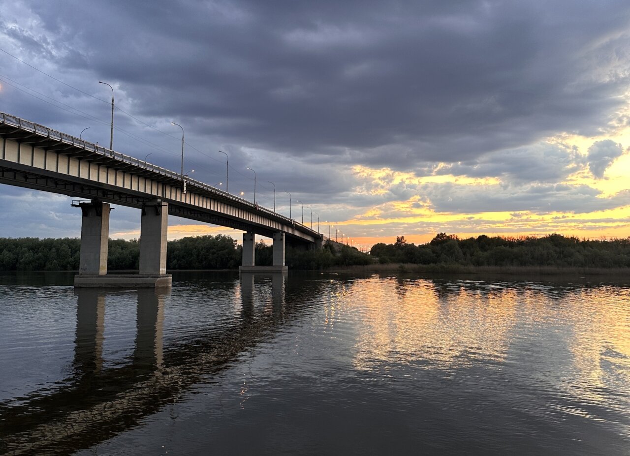 Новый мост через Волгу в Астрахани