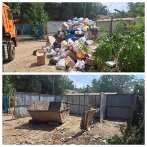 В Трусовском районе вывозят мусор в усиленном режиме