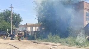 В Астрахани произошел крупный пожар