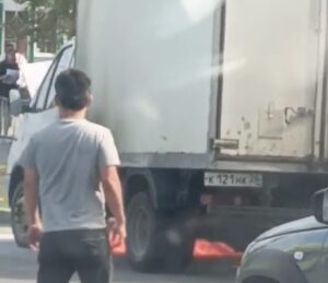 «Газель» загорелась на самом загруженном перекрестке Астрахани