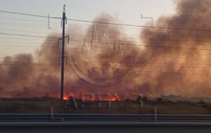 За микрорайоном Бабаевского сильный пожар