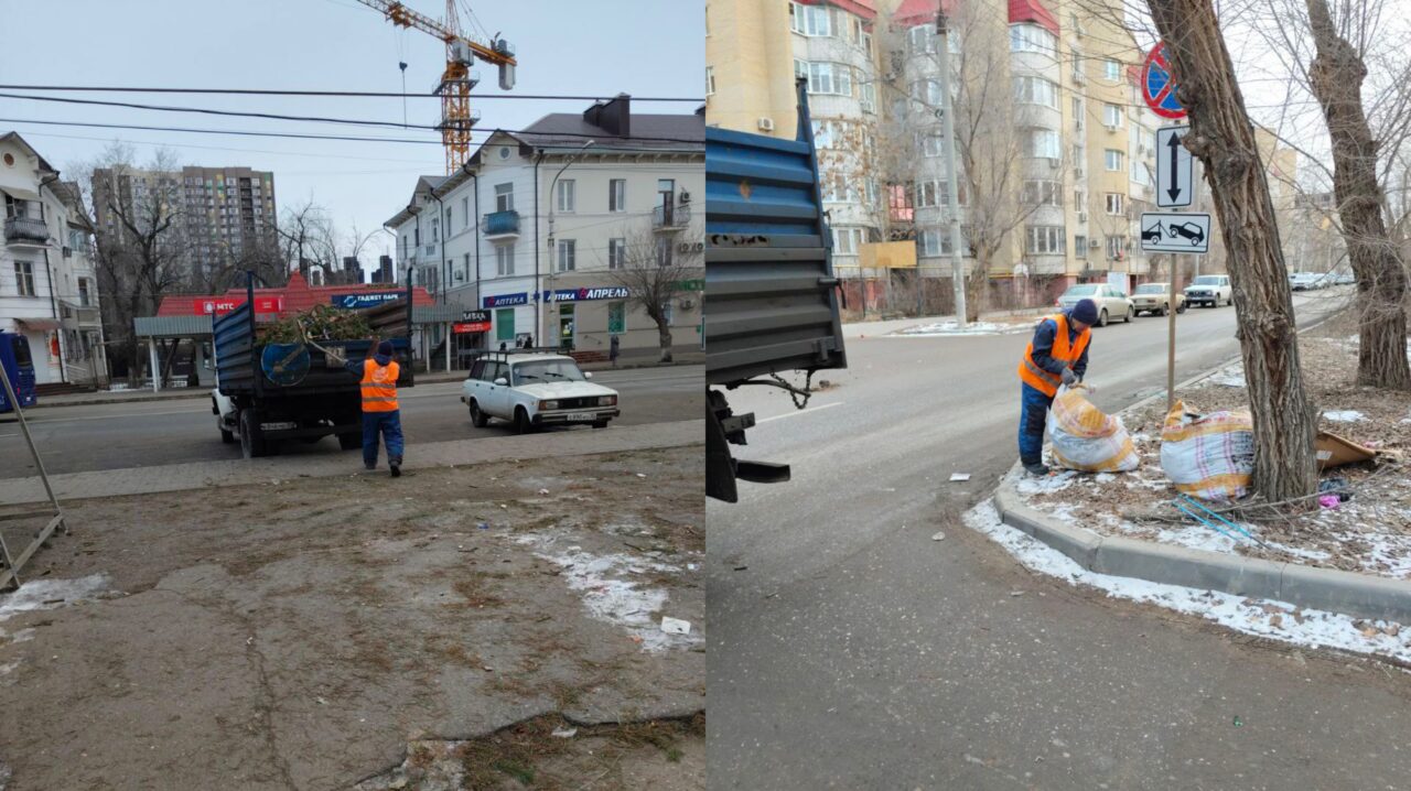 Первого января с астраханских улиц начал исчезать мусор