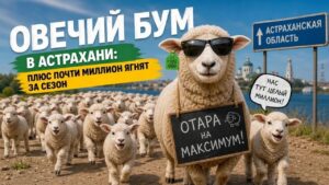 Ягнята на миллион: Астраханская область устроила овечий беби-бум