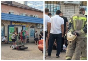 На месте пожарные и полиция: в Астрахани произошло ДТП с участием подростка на мотоцикле